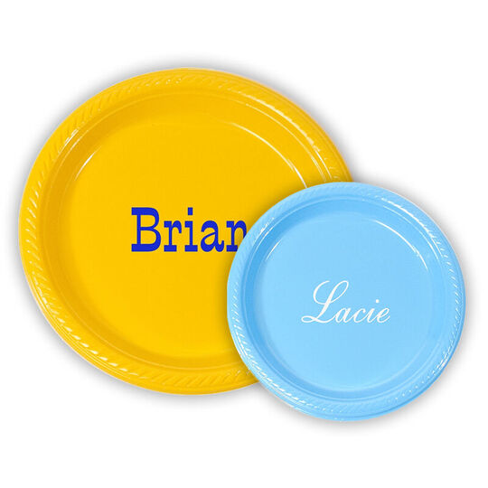 Design Your Own Big Name Plastic Plates